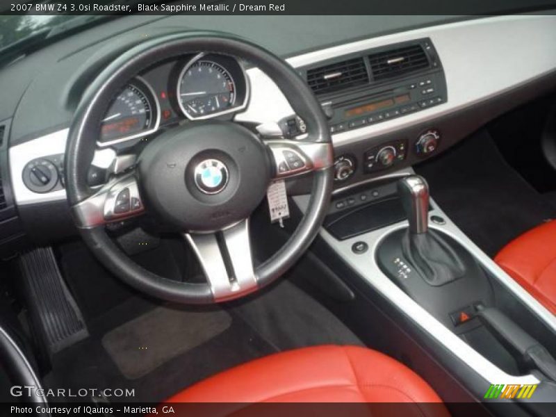 Black Sapphire Metallic / Dream Red 2007 BMW Z4 3.0si Roadster
