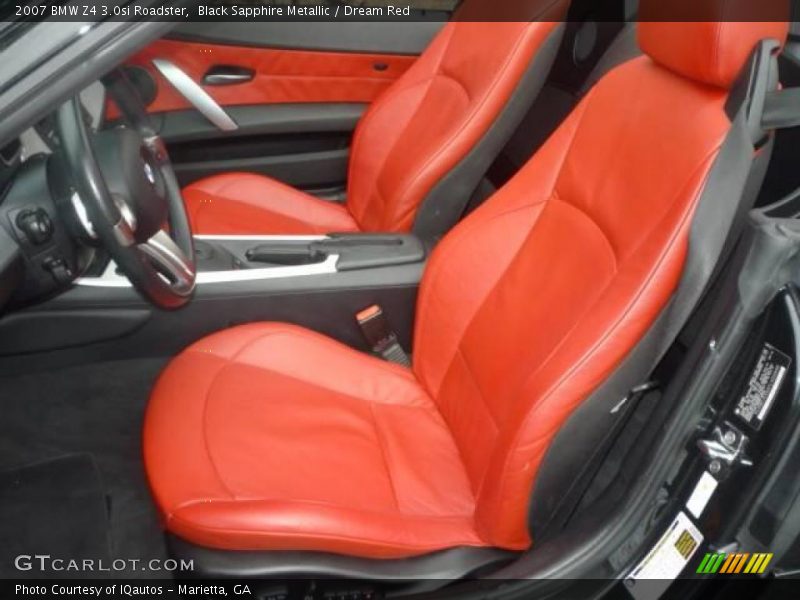 Black Sapphire Metallic / Dream Red 2007 BMW Z4 3.0si Roadster
