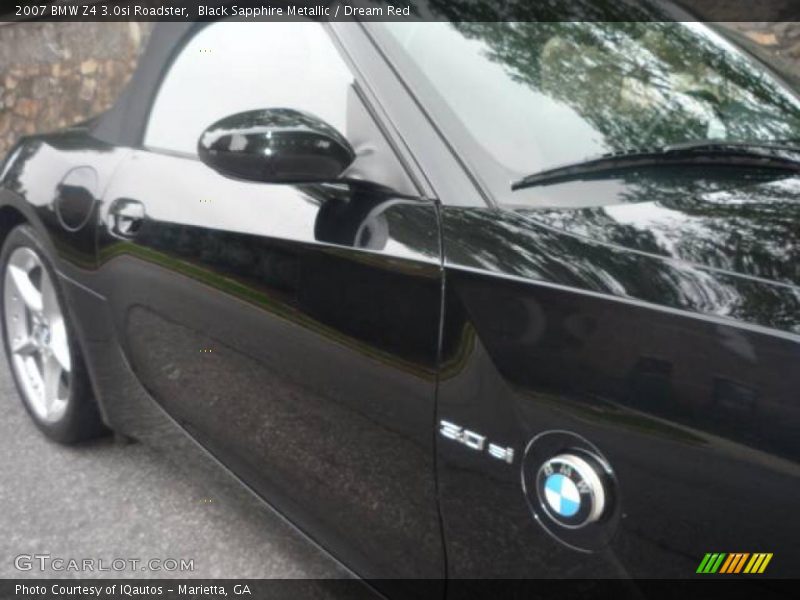 Black Sapphire Metallic / Dream Red 2007 BMW Z4 3.0si Roadster