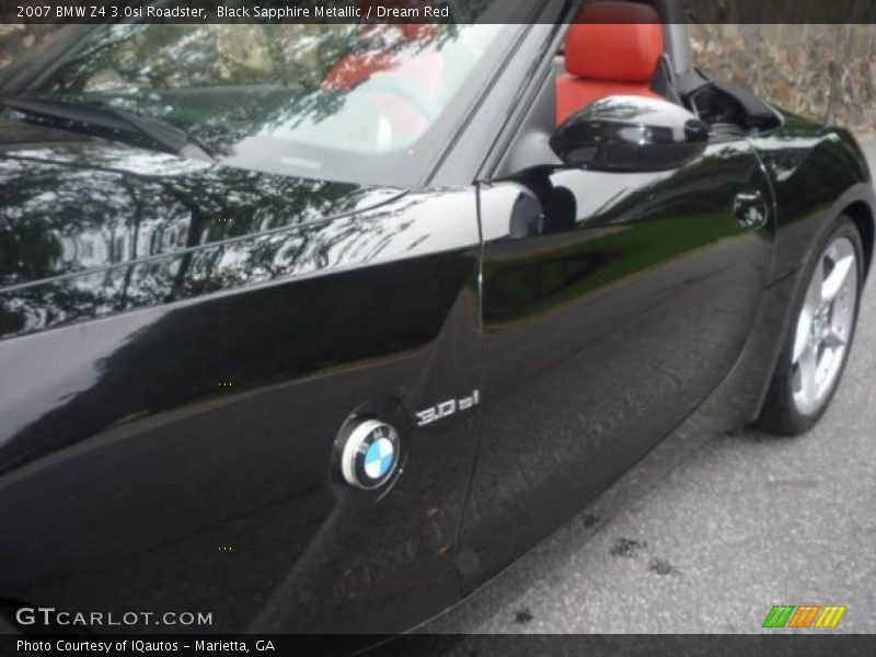 Black Sapphire Metallic / Dream Red 2007 BMW Z4 3.0si Roadster