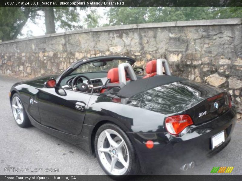 Black Sapphire Metallic / Dream Red 2007 BMW Z4 3.0si Roadster