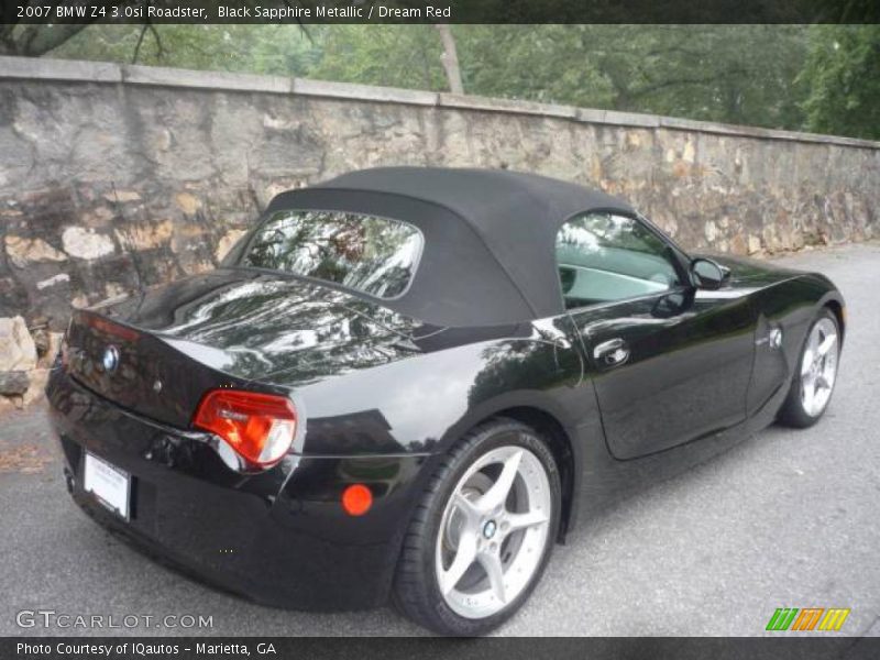 Black Sapphire Metallic / Dream Red 2007 BMW Z4 3.0si Roadster