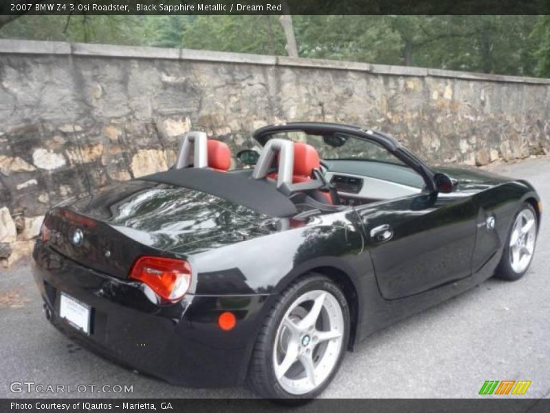 Black Sapphire Metallic / Dream Red 2007 BMW Z4 3.0si Roadster