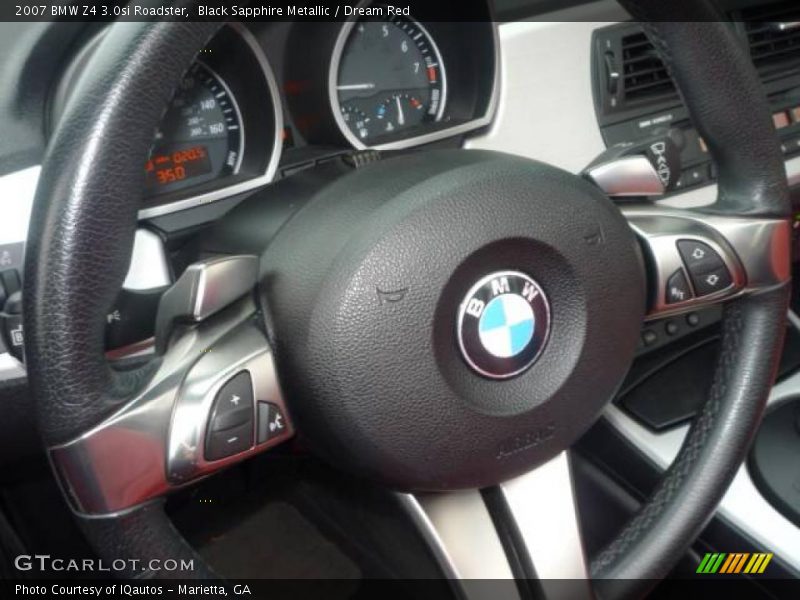 Black Sapphire Metallic / Dream Red 2007 BMW Z4 3.0si Roadster