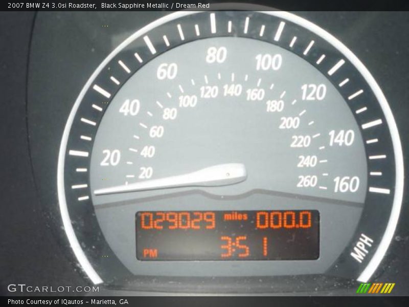 Black Sapphire Metallic / Dream Red 2007 BMW Z4 3.0si Roadster