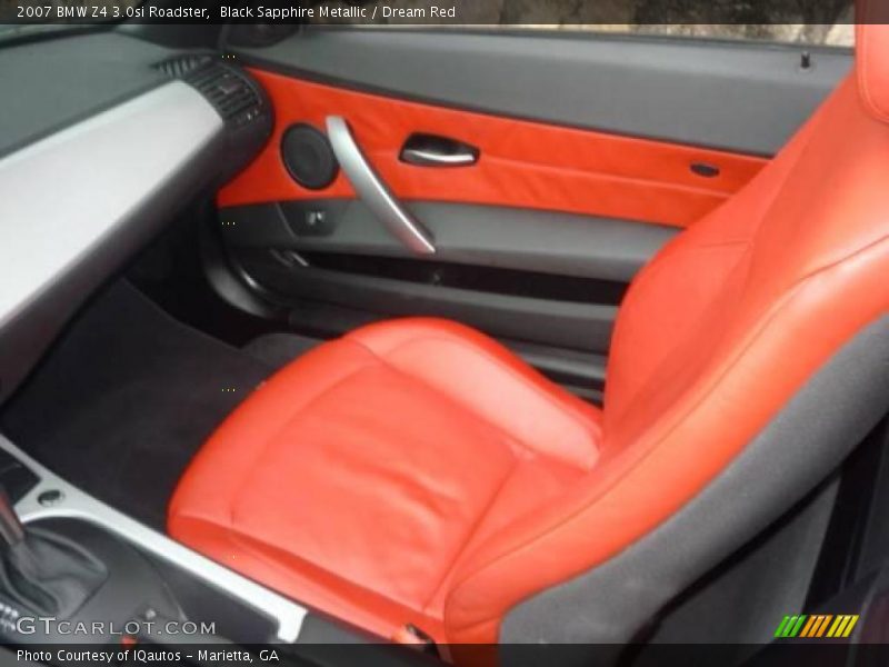 Black Sapphire Metallic / Dream Red 2007 BMW Z4 3.0si Roadster