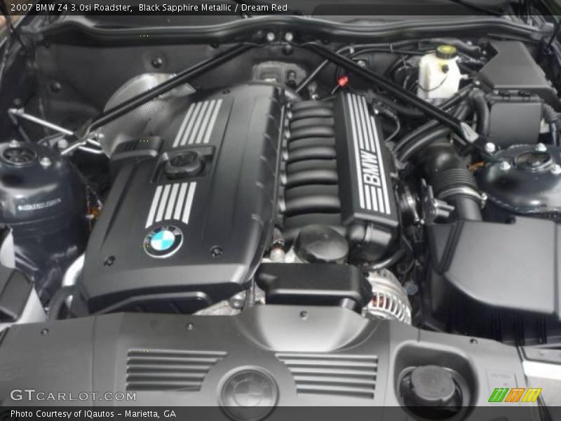 Black Sapphire Metallic / Dream Red 2007 BMW Z4 3.0si Roadster