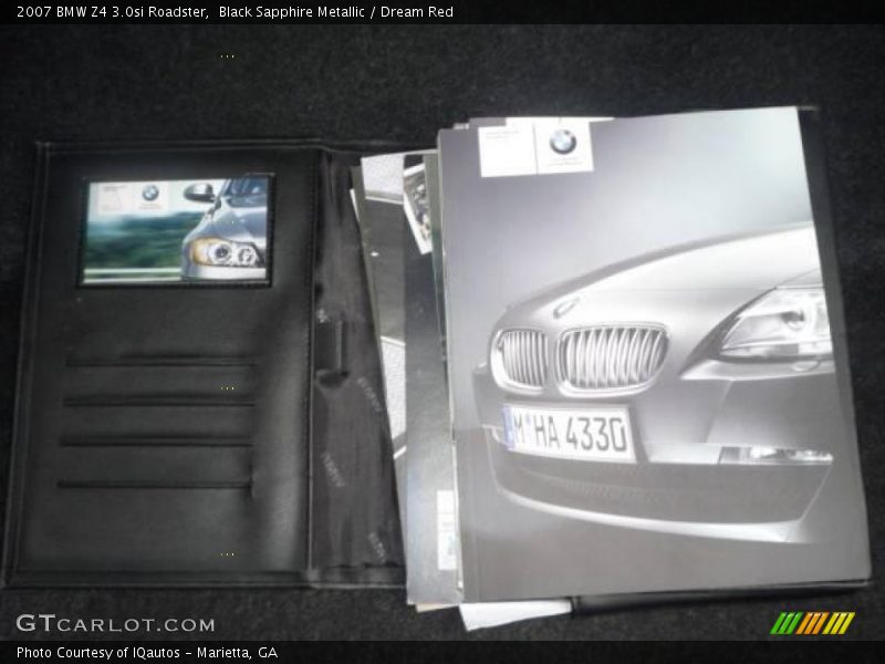 Black Sapphire Metallic / Dream Red 2007 BMW Z4 3.0si Roadster