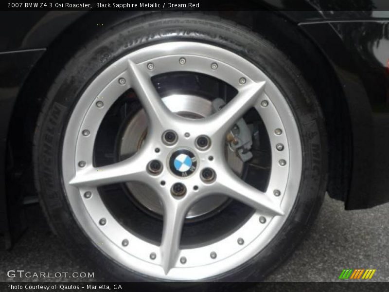 Black Sapphire Metallic / Dream Red 2007 BMW Z4 3.0si Roadster