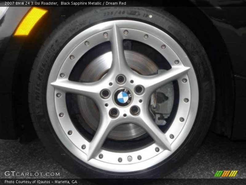 Black Sapphire Metallic / Dream Red 2007 BMW Z4 3.0si Roadster