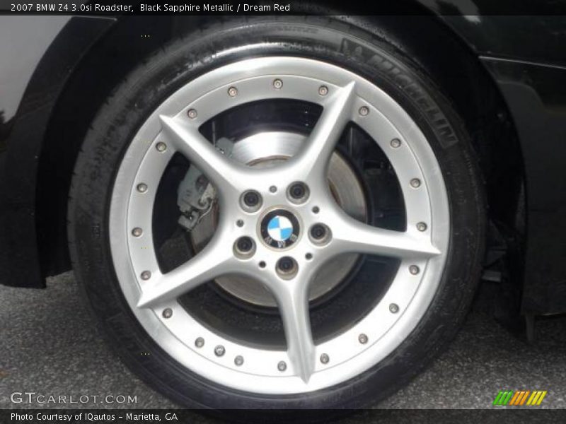 Black Sapphire Metallic / Dream Red 2007 BMW Z4 3.0si Roadster