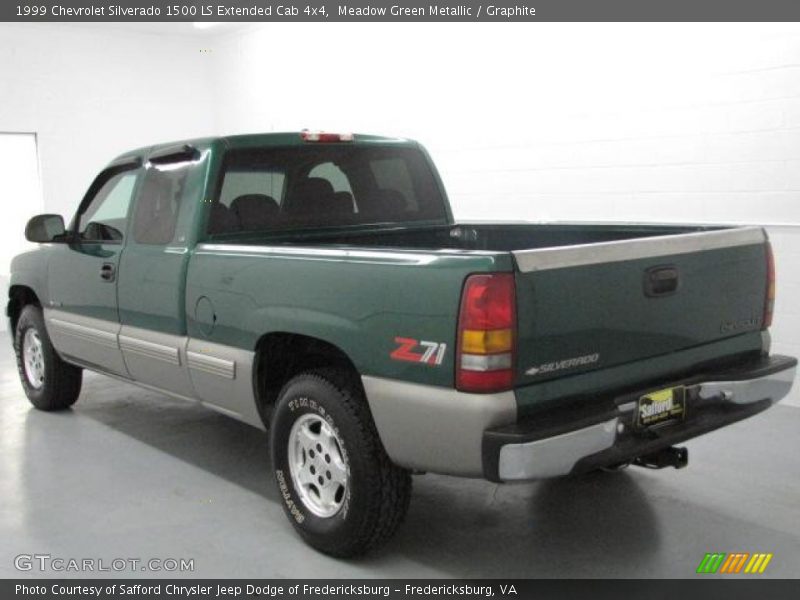 Meadow Green Metallic / Graphite 1999 Chevrolet Silverado 1500 LS Extended Cab 4x4