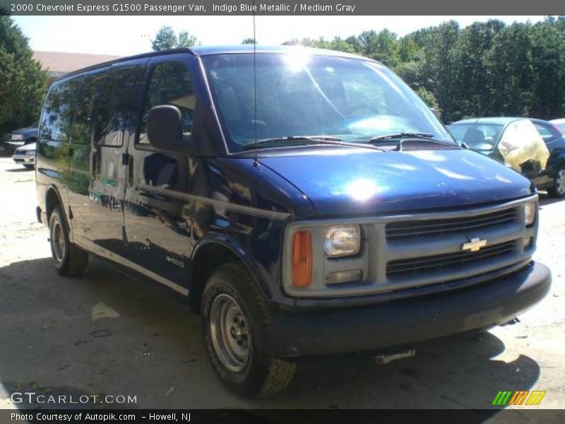Indigo Blue Metallic / Medium Gray 2000 Chevrolet Express G1500 Passenger Van