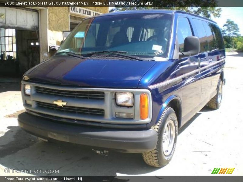 Indigo Blue Metallic / Medium Gray 2000 Chevrolet Express G1500 Passenger Van