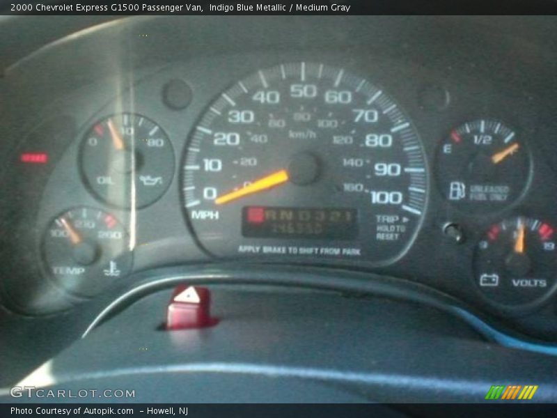Indigo Blue Metallic / Medium Gray 2000 Chevrolet Express G1500 Passenger Van