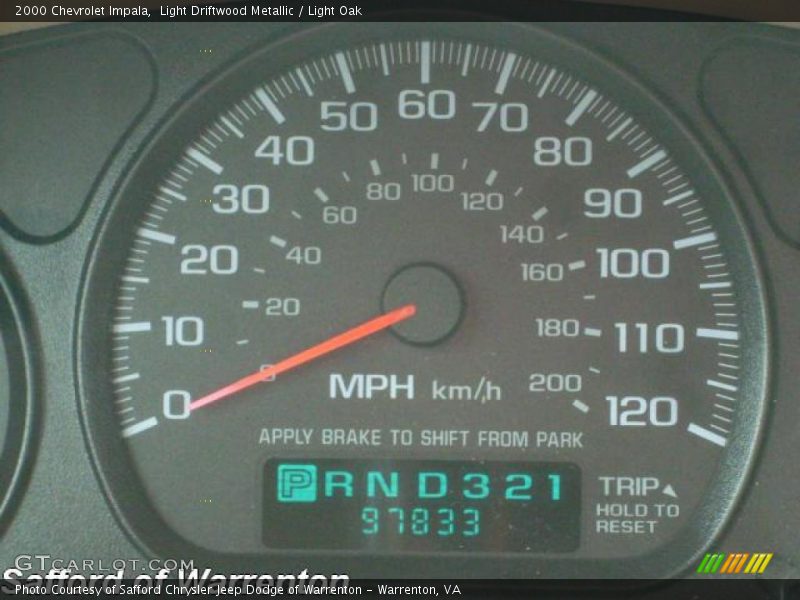 Light Driftwood Metallic / Light Oak 2000 Chevrolet Impala