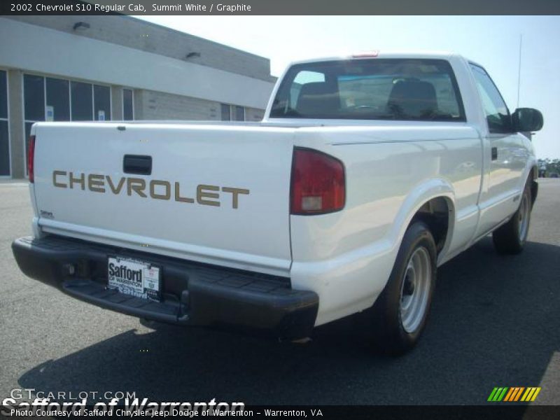Summit White / Graphite 2002 Chevrolet S10 Regular Cab