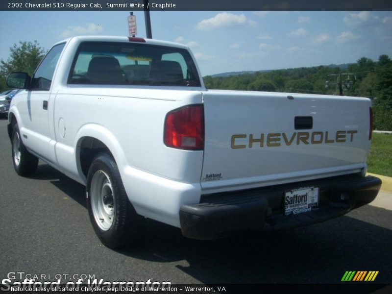 Summit White / Graphite 2002 Chevrolet S10 Regular Cab