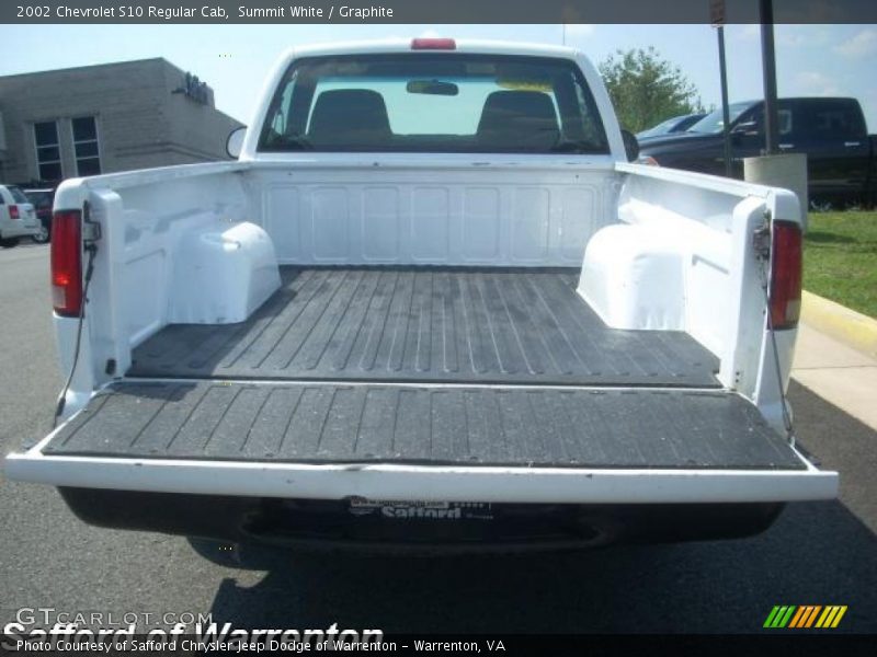 Summit White / Graphite 2002 Chevrolet S10 Regular Cab