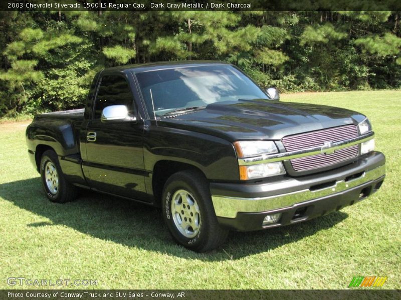 Dark Gray Metallic / Dark Charcoal 2003 Chevrolet Silverado 1500 LS Regular Cab