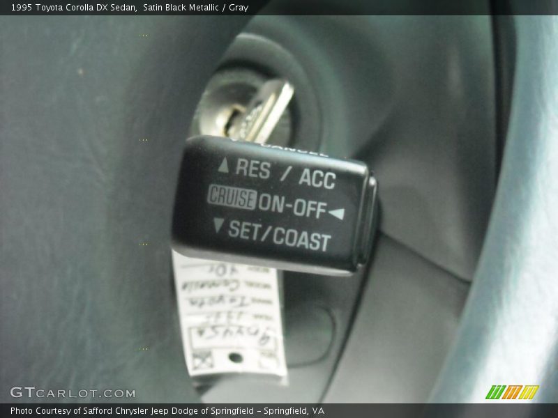 Satin Black Metallic / Gray 1995 Toyota Corolla DX Sedan
