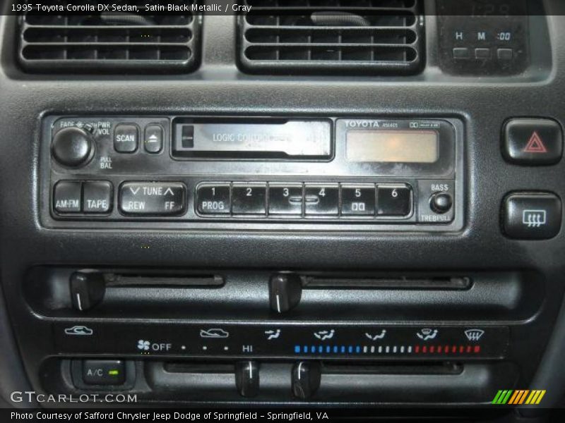 Satin Black Metallic / Gray 1995 Toyota Corolla DX Sedan