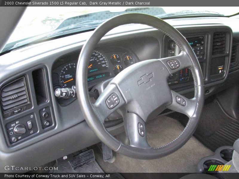 Dark Gray Metallic / Dark Charcoal 2003 Chevrolet Silverado 1500 LS Regular Cab