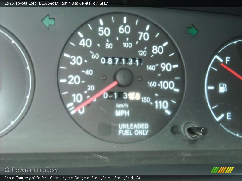 Satin Black Metallic / Gray 1995 Toyota Corolla DX Sedan