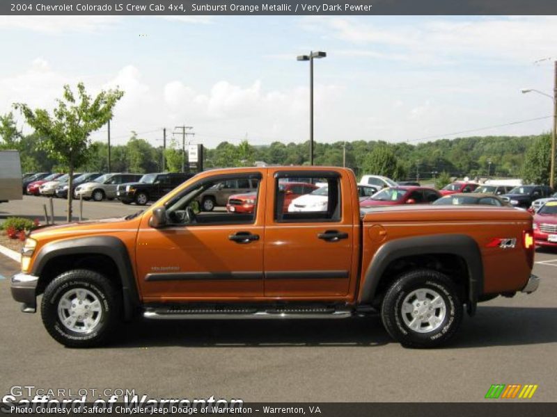 Sunburst Orange Metallic / Very Dark Pewter 2004 Chevrolet Colorado LS Crew Cab 4x4