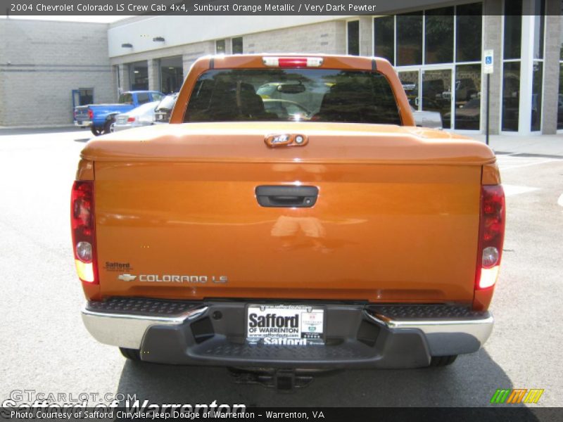 Sunburst Orange Metallic / Very Dark Pewter 2004 Chevrolet Colorado LS Crew Cab 4x4