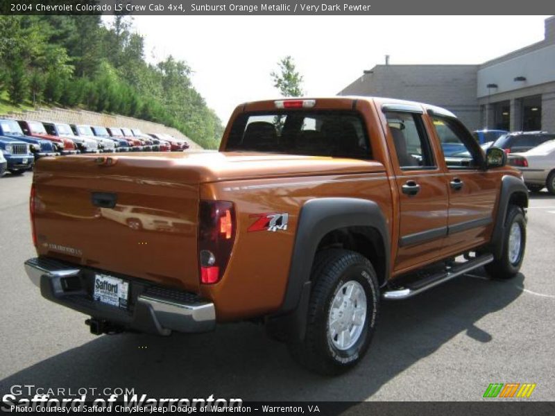 Sunburst Orange Metallic / Very Dark Pewter 2004 Chevrolet Colorado LS Crew Cab 4x4