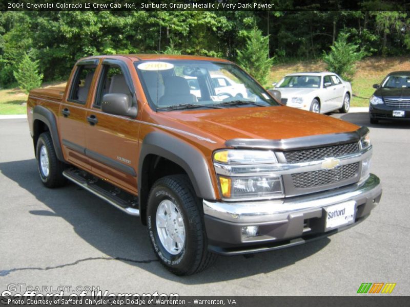 Sunburst Orange Metallic / Very Dark Pewter 2004 Chevrolet Colorado LS Crew Cab 4x4