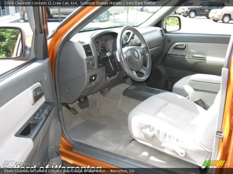 Sunburst Orange Metallic / Very Dark Pewter 2004 Chevrolet Colorado LS Crew Cab 4x4