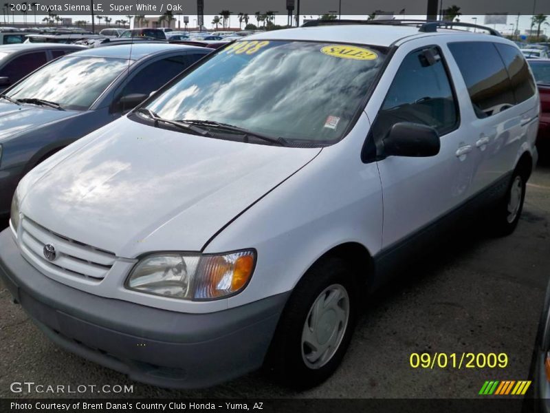 Super White / Oak 2001 Toyota Sienna LE