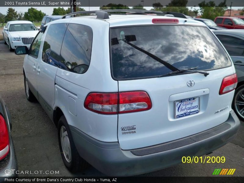Super White / Oak 2001 Toyota Sienna LE