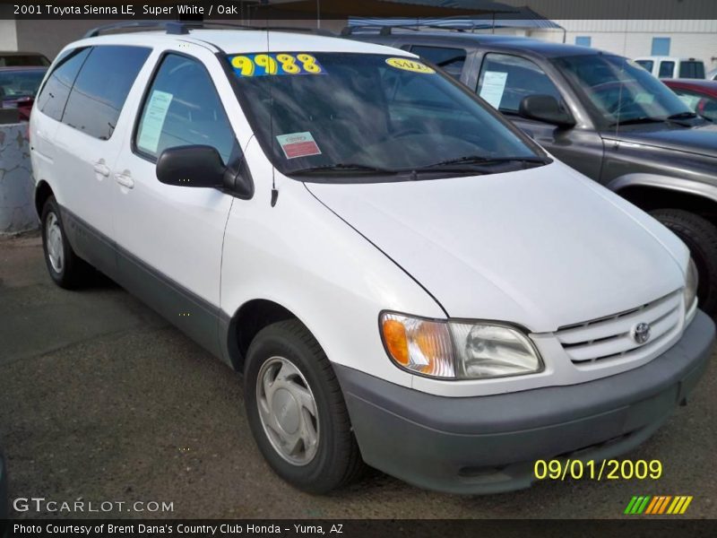 Super White / Oak 2001 Toyota Sienna LE