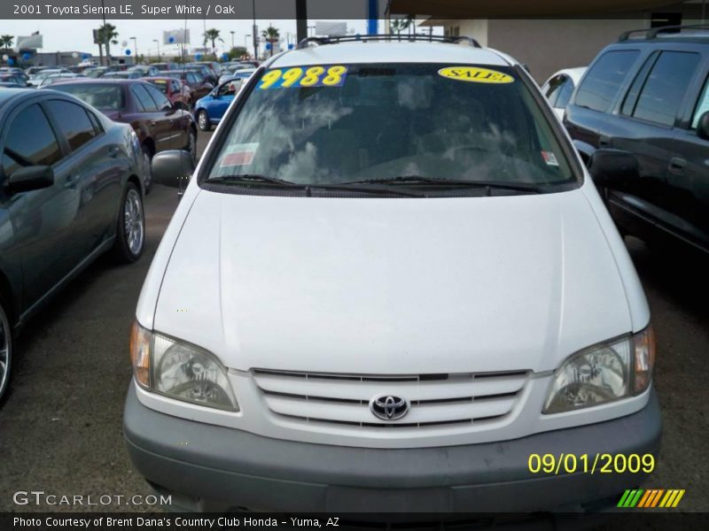Super White / Oak 2001 Toyota Sienna LE