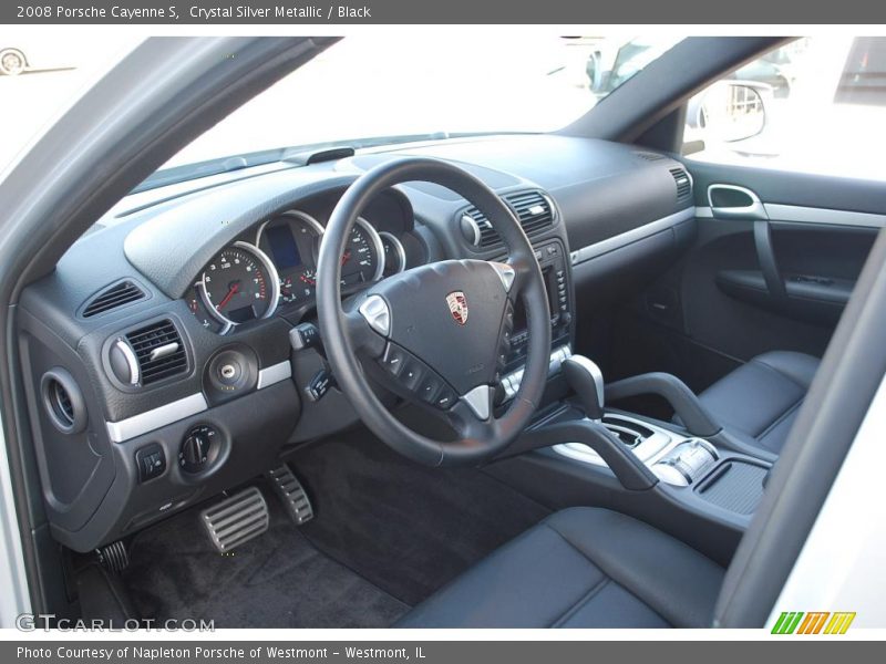Crystal Silver Metallic / Black 2008 Porsche Cayenne S