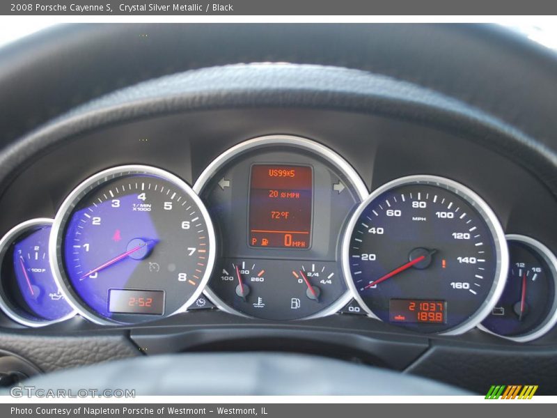 Crystal Silver Metallic / Black 2008 Porsche Cayenne S