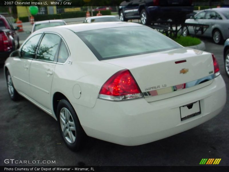 White / Gray 2007 Chevrolet Impala LS