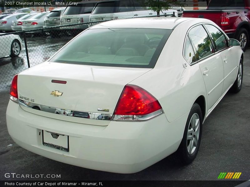 White / Gray 2007 Chevrolet Impala LS