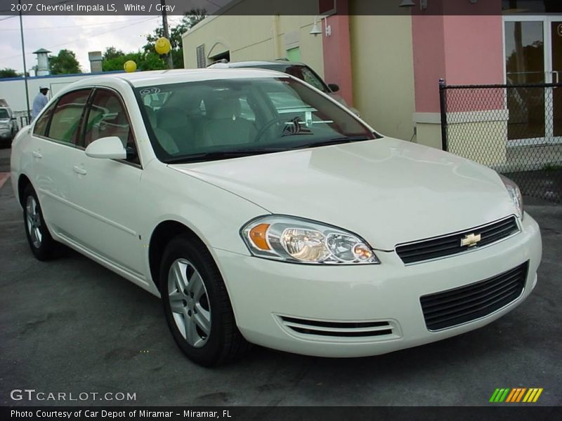 White / Gray 2007 Chevrolet Impala LS