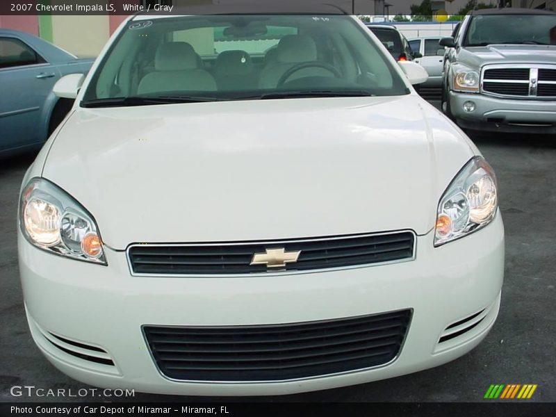 White / Gray 2007 Chevrolet Impala LS