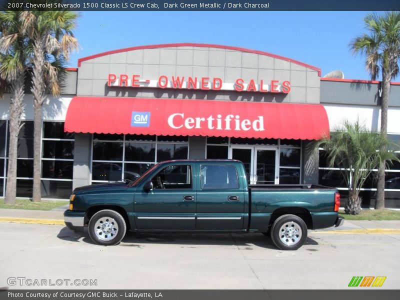 Dark Green Metallic / Dark Charcoal 2007 Chevrolet Silverado 1500 Classic LS Crew Cab