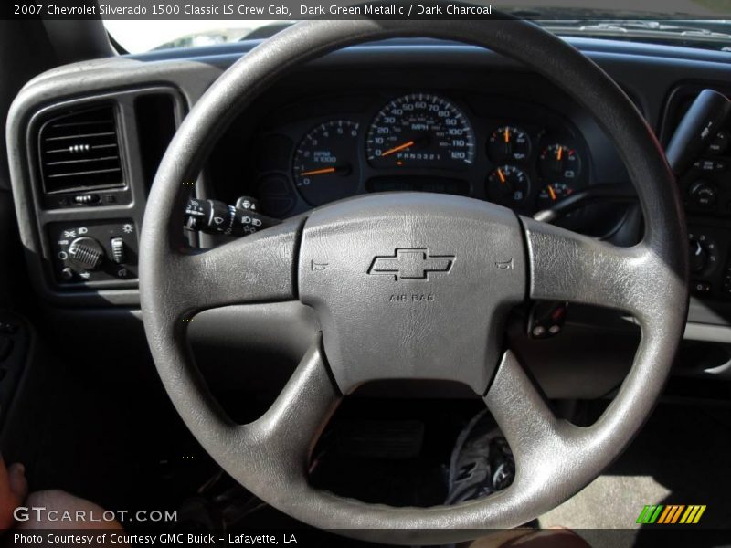 Dark Green Metallic / Dark Charcoal 2007 Chevrolet Silverado 1500 Classic LS Crew Cab