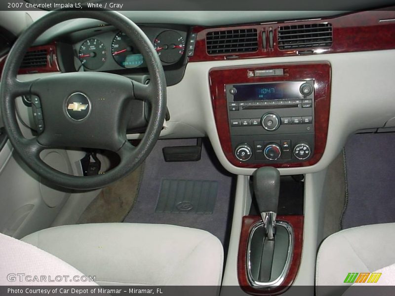 White / Gray 2007 Chevrolet Impala LS