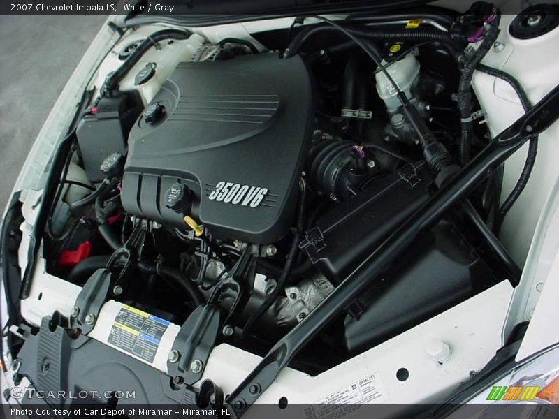 White / Gray 2007 Chevrolet Impala LS