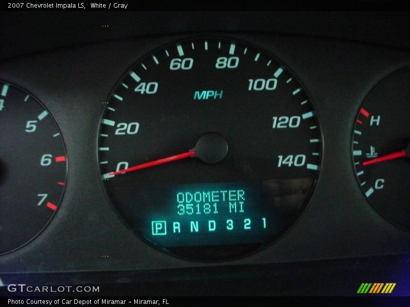 White / Gray 2007 Chevrolet Impala LS