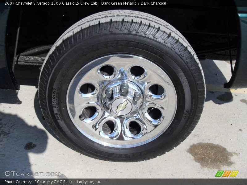 Dark Green Metallic / Dark Charcoal 2007 Chevrolet Silverado 1500 Classic LS Crew Cab