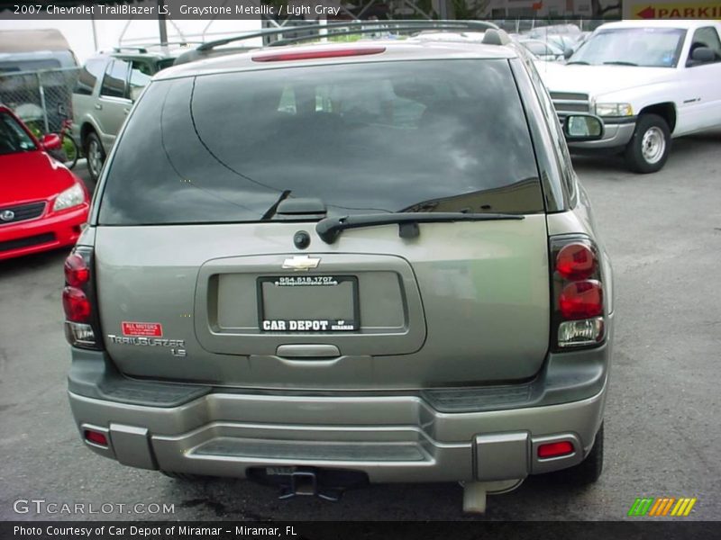 Graystone Metallic / Light Gray 2007 Chevrolet TrailBlazer LS